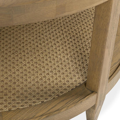 Classic Home  - Devin Oak Wood Round Coffee Table - Khaki Mist - 51031749 veiw 5