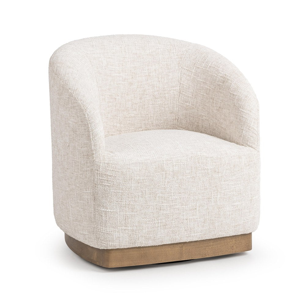 Classic Home - Diah Swivel Accent Chair - Toasted White - 53006692 view 1