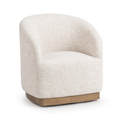 Classic Home - Diah Swivel Accent Chair - Toasted White - 53006692 view 1
