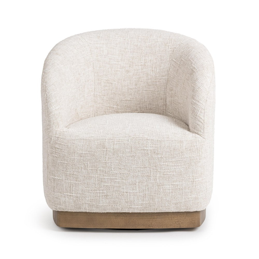 Classic Home - Diah Swivel Accent Chair - Toasted White - 53006692 view 2