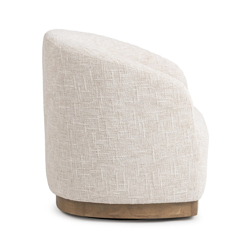Classic Home - Diah Swivel Accent Chair - Toasted White - 53006692 view 3