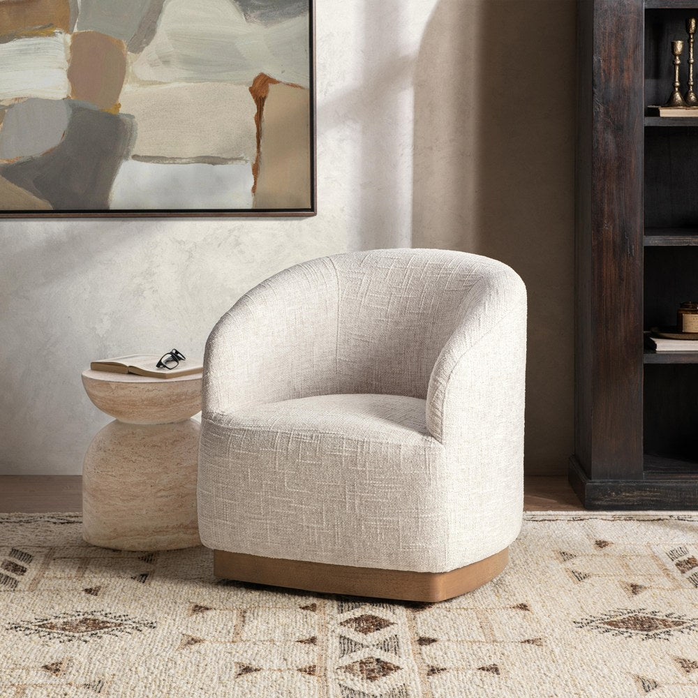 Classic Home - Diah Swivel Accent Chair - Toasted White - 53006692 view 7