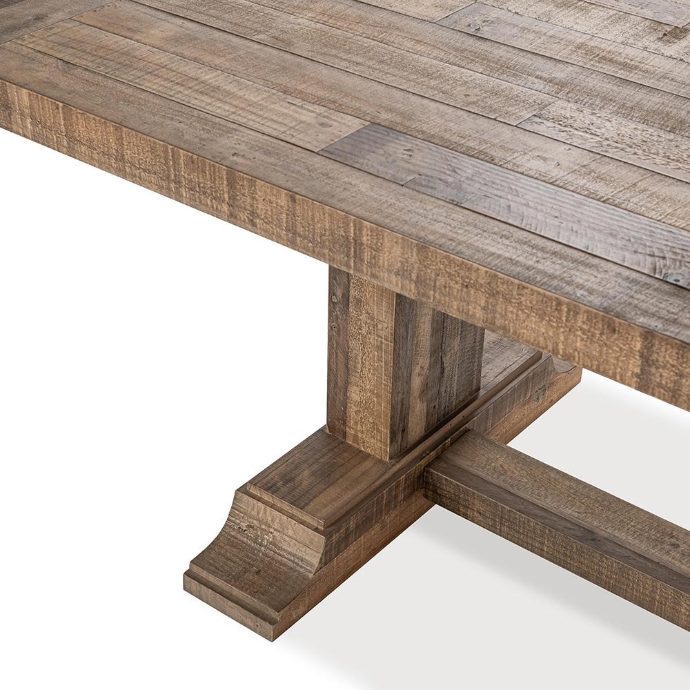 Classic Home  - Dita Reclaimed Pine Wood Dining Table - Aged Pine - 51031686 veiw 6