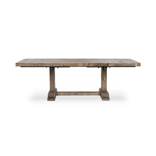 Classic Home  - Dita Reclaimed Pine Wood Extendable Dining Table - Aged Pine - 51031711 veiw 2