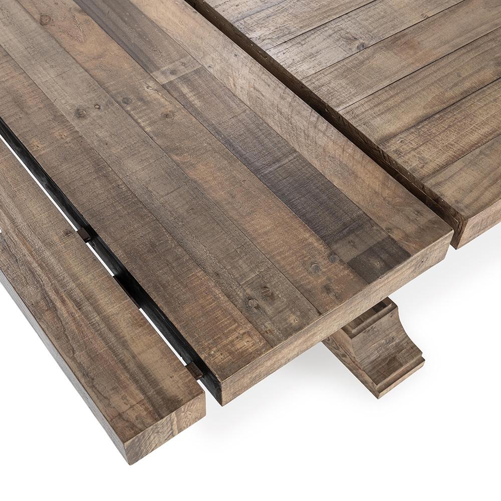 Classic Home  - Dita Reclaimed Pine Wood Extendable Dining Table - Aged Pine - 51031711 veiw 6