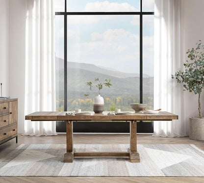 Classic Home  - Dita Reclaimed Pine Wood Extendable Dining Table - Aged Pine - 51031711 veiw 8