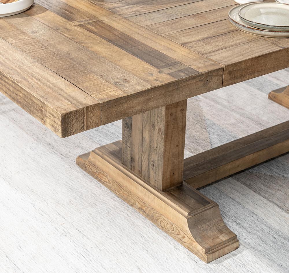 Classic Home  - Dita Reclaimed Pine Wood Extendable Dining Table - Aged Pine - 51031711 veiw 10
