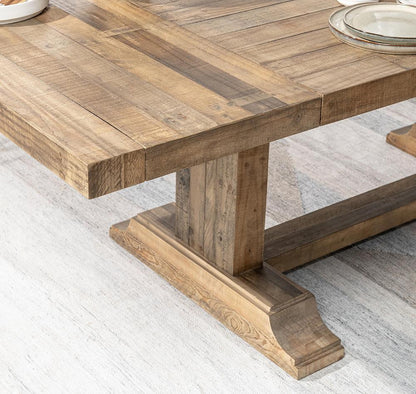 Classic Home  - Dita Reclaimed Pine Wood Extendable Dining Table - Aged Pine - 51031711 veiw 10