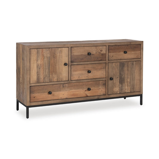 Classic Home  - Dita Reclaimed Pine Wood Sideboard Buffet - Aged Pine - 52004190 veiw 1