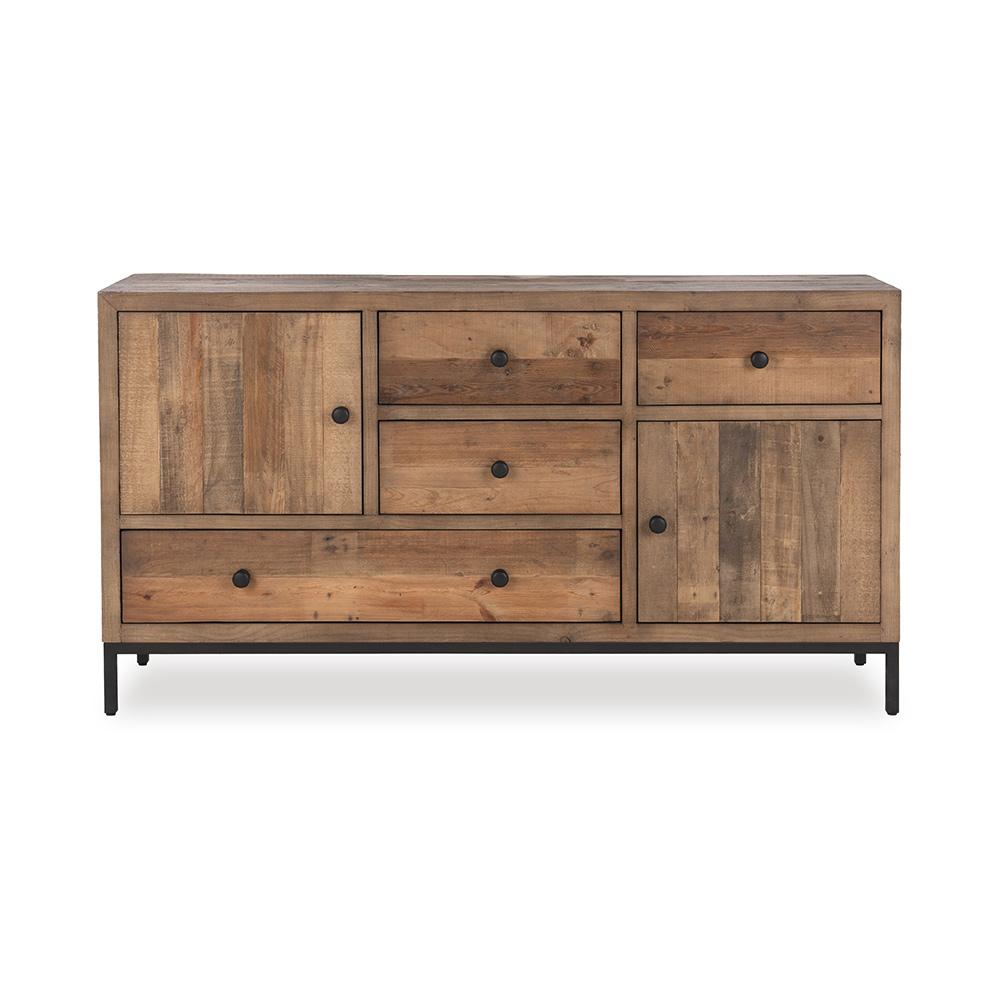 Classic Home  - Dita Reclaimed Pine Wood Sideboard Buffet - Aged Pine - 52004190 veiw 2