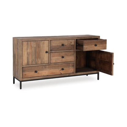 Classic Home  - Dita Reclaimed Pine Wood Sideboard Buffet - Aged Pine - 52004190 veiw 3