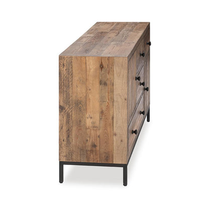 Classic Home  - Dita Reclaimed Pine Wood Sideboard Buffet - Aged Pine - 52004190 veiw 4