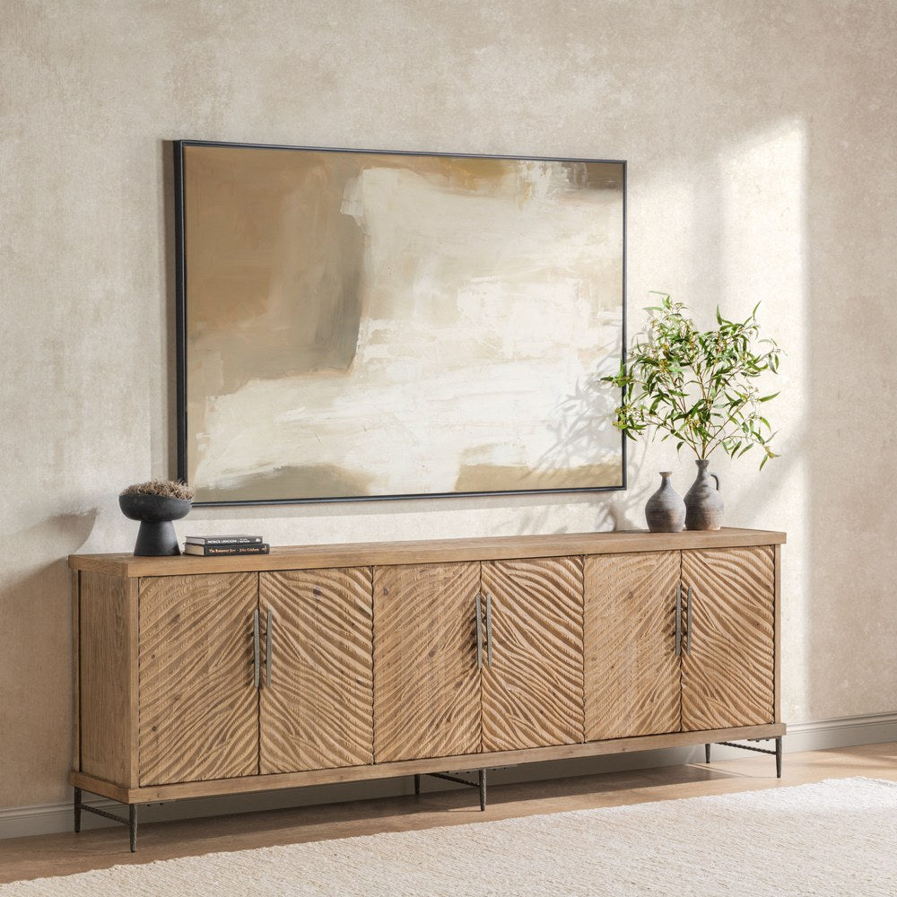 Classic Home - Edison Reclaimed Pine Sideboard - Sandy Cove Brown - 52004767 view 7