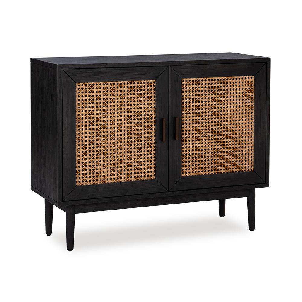 Classic Home  - Edris 2-Door Wood Accent Cabinet - Black - 52004182 veiw 1