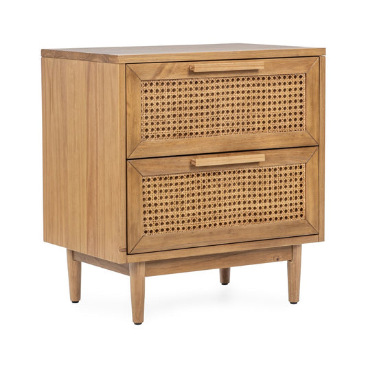 Classic Home - Edris 2-Door Wood Nightstand - Natural - 54003231 view 1