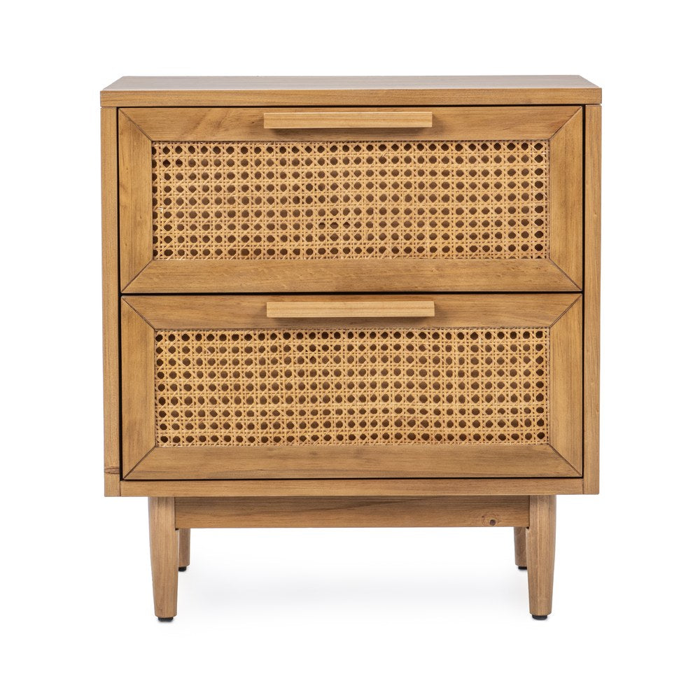 Classic Home - Edris 2-Door Wood Nightstand - Natural - 54003231 view 2