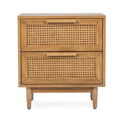 Classic Home - Edris 2-Door Wood Nightstand - Natural - 54003231 view 2