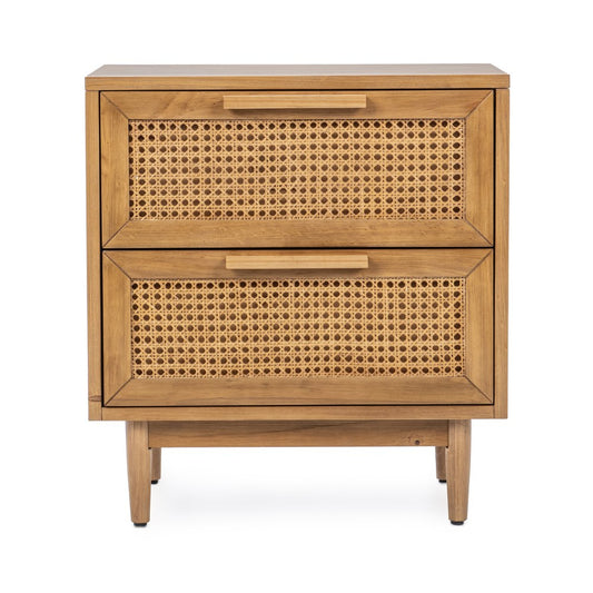 Classic Home - Edris 2-Door Wood Nightstand - Natural - 54003231 view 2