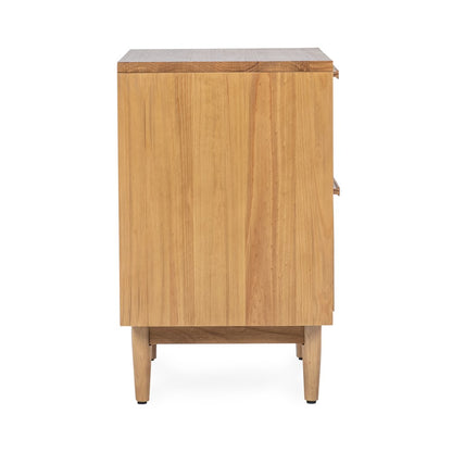 Classic Home - Edris 2-Door Wood Nightstand - Natural - 54003231 view 3