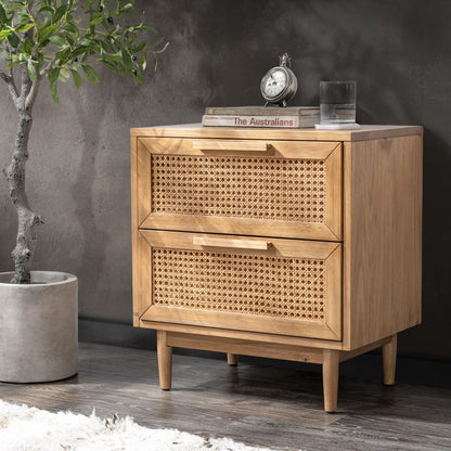 Classic Home - Edris 2-Door Wood Nightstand - Natural - 54003231 view 7