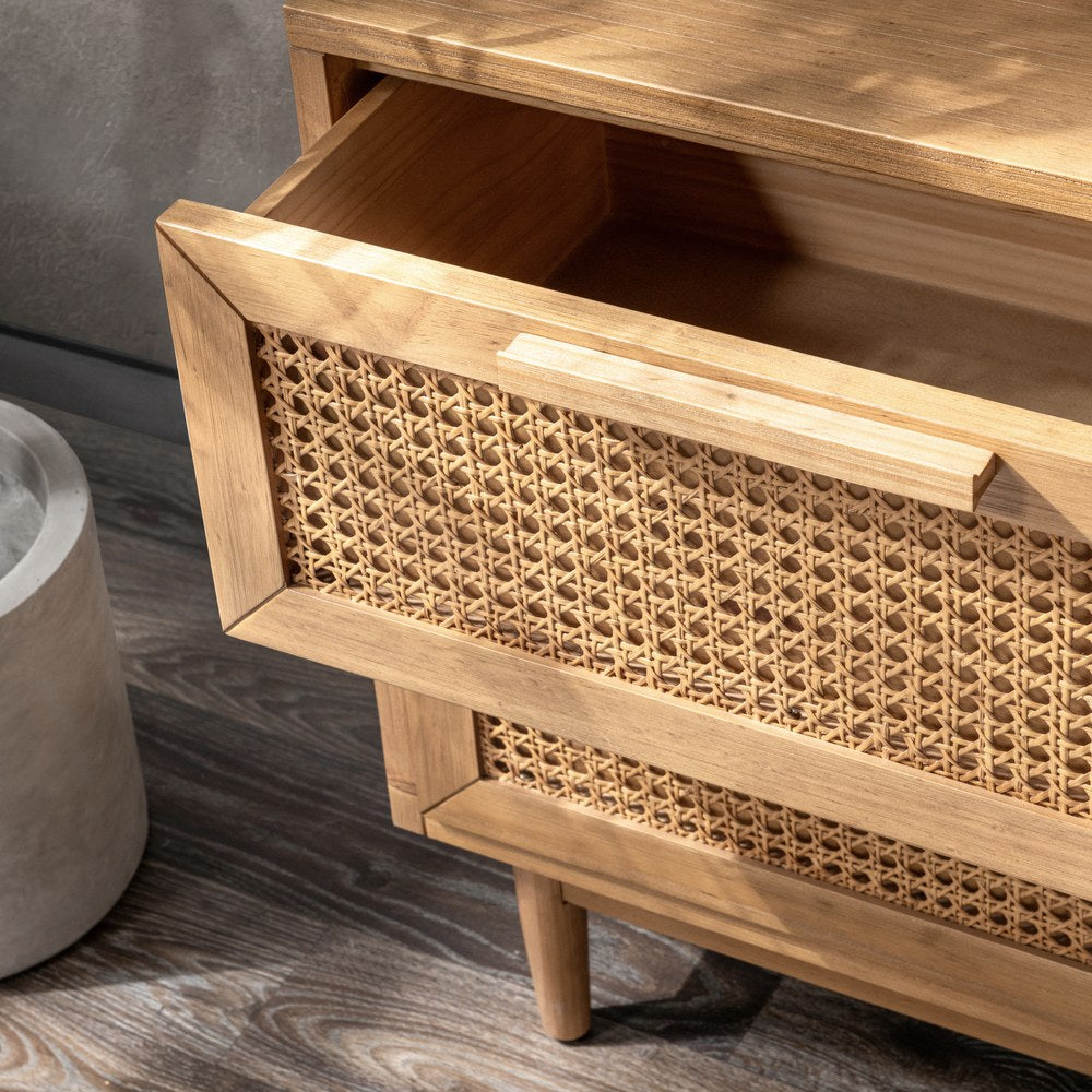 Classic Home - Edris 2-Door Wood Nightstand - Natural - 54003231 view 8