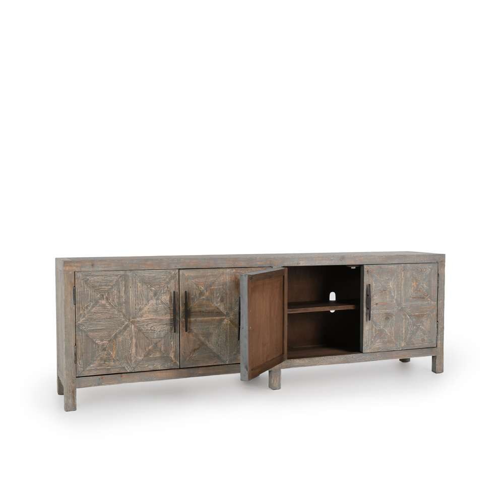 Classic Home - Elani Reclaimed Pine 4Dr Cabinet Timeworn Gray - 52004646 veiw 7