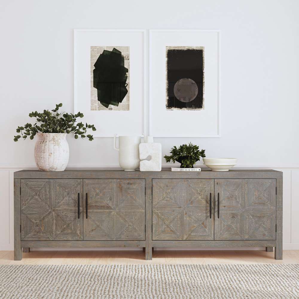 Classic Home - Elani Reclaimed Pine 4Dr Cabinet Timeworn Gray - 52004646 veiw 12