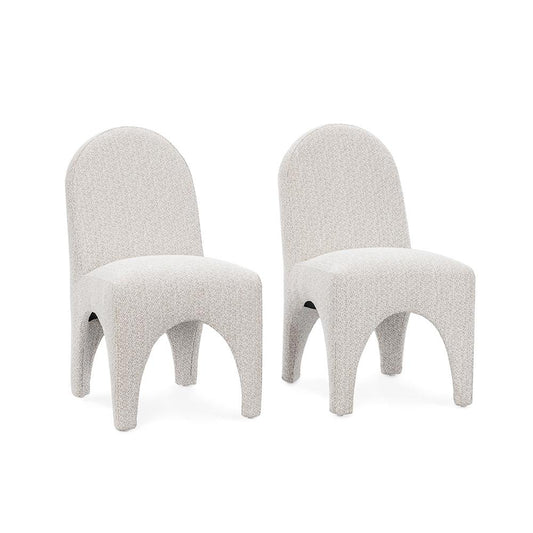 Classic Home  - Ella Set of 2 Upholstered Fabric Dining Chair - Birch Cream - 53051777 veiw 1
