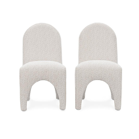 Classic Home  - Ella Set of 2 Upholstered Fabric Dining Chair - Birch Cream - 53051777 veiw 2