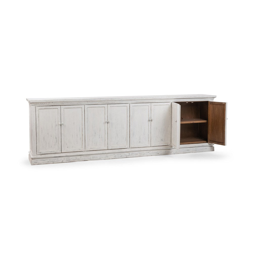 Classic Home - Elmer Reclaimed Pine Sideboard - Shoreline White - 52004263 view 3