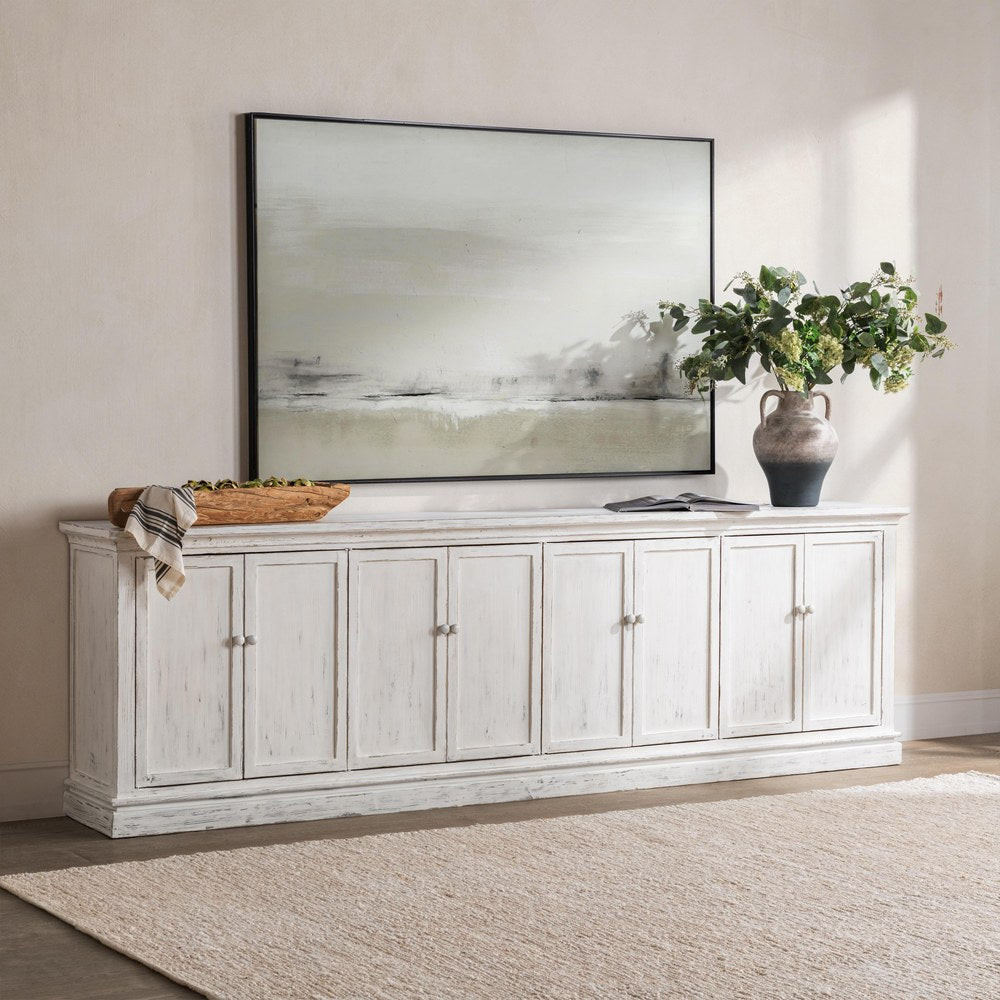 Classic Home - Elmer Reclaimed Pine Sideboard - Shoreline White - 52004263 view 6