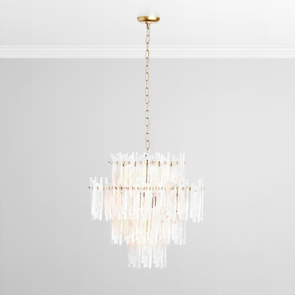 Classic Home  - Everly  Square Chandelier - Clear/White - 56004251 veiw 1
