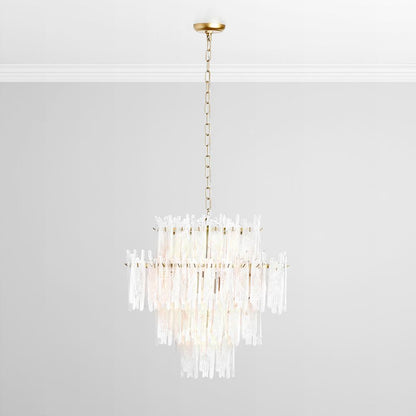 Classic Home  - Everly  Square Chandelier - Clear/White - 56004251 veiw 1