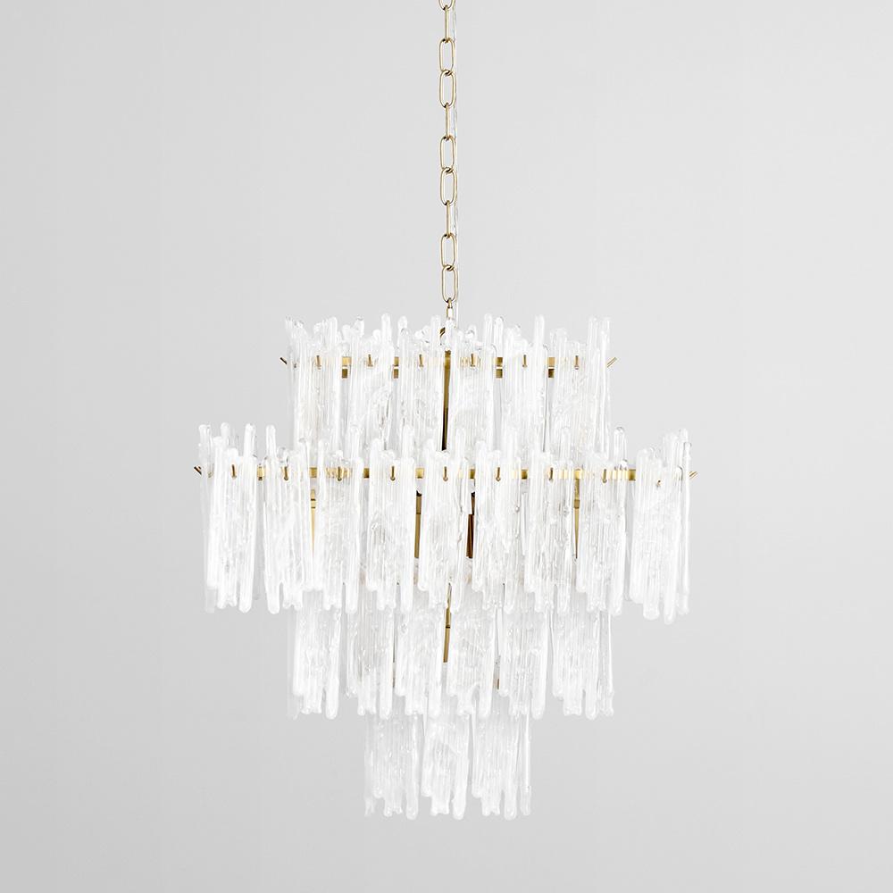 Classic Home  - Everly  Square Chandelier - Clear/White - 56004251 veiw 2