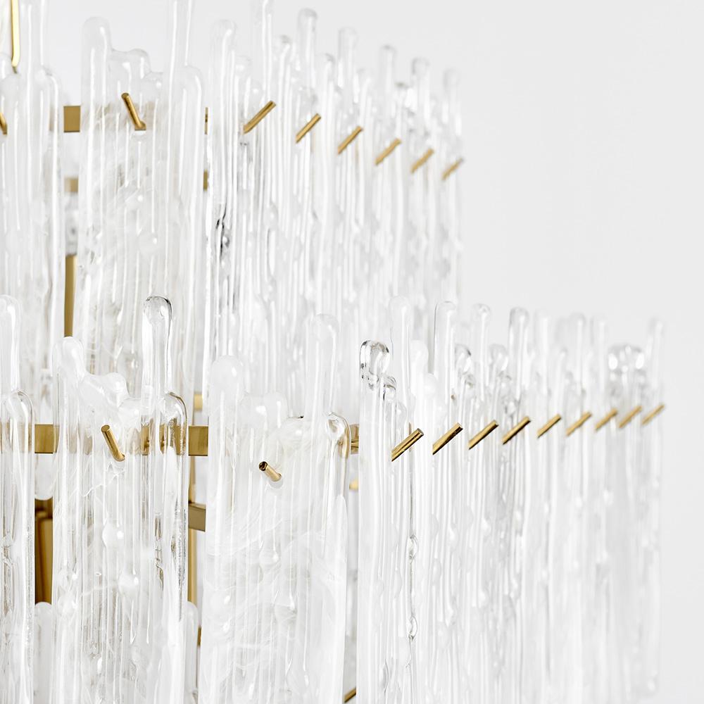 Classic Home  - Everly  Square Chandelier - Clear/White - 56004251 veiw 4