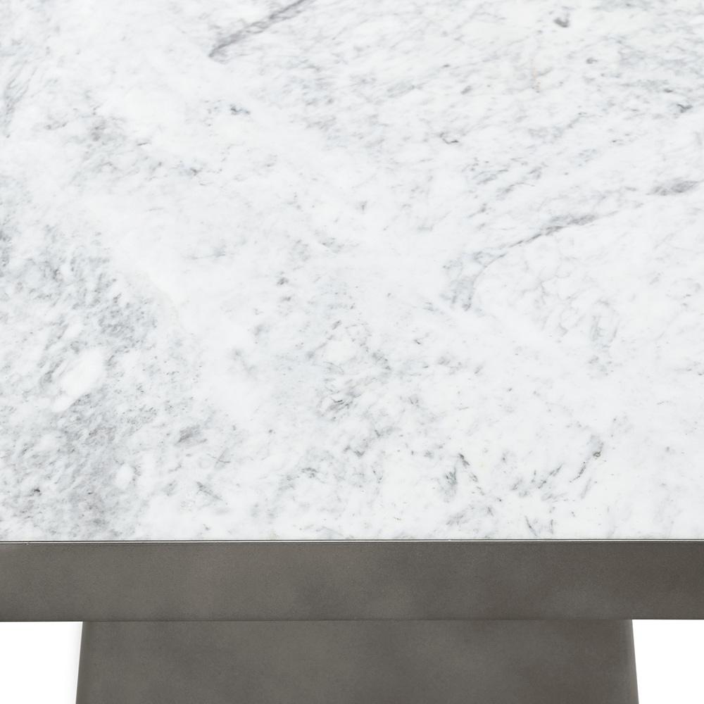 Classic Home  - Far Marble and Metal Square Coffee Table - Slate Gray - 51011909 veiw 4