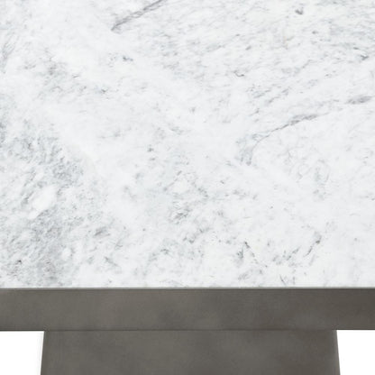 Classic Home  - Far Marble and Metal Square Coffee Table - Slate Gray - 51011909 veiw 4