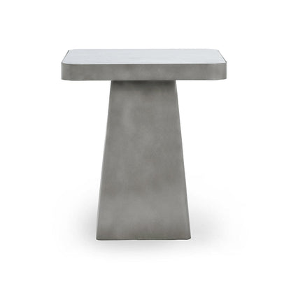 Classic Home  - Far Marble and Metal Square End Table - Slate Gray - 51011911 veiw 1
