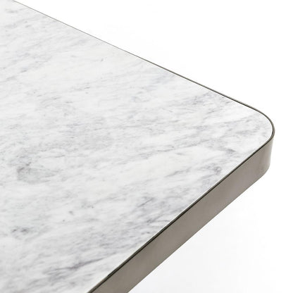 Classic Home  - Far Marble and Metal Square End Table - Slate Gray - 51011911 veiw 4