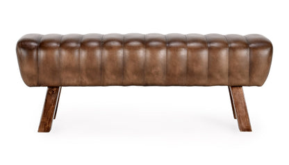 Classic Home - Florian 50in Leather Bench In Brown - 53001966 veiw 2