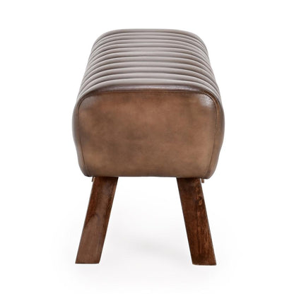 Classic Home - Florian 50in Leather Bench In Brown - 53001966 veiw 3