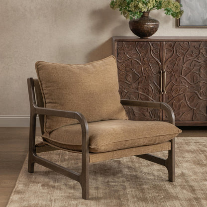 Classic Home - Fontana Upholstered Accent Chair - Honey - 53006749 view 7