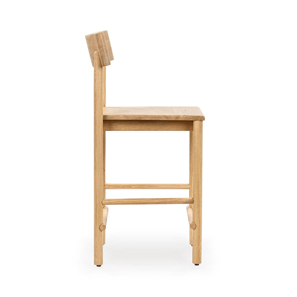 Classic Home  - Foundation Oak Wood 36.5in Counter Height Chair - Light Oak - 53051737 veiw 3