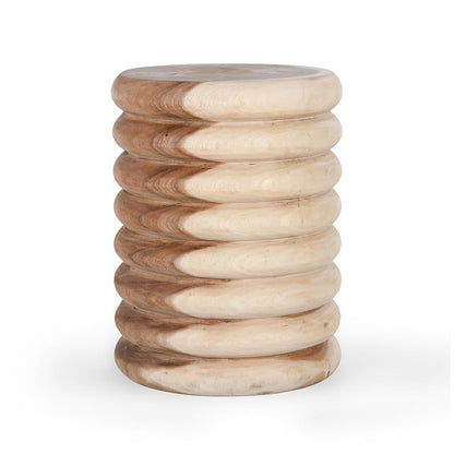 Classic Home  - Gala Round Meh Wood End Table - Natural - 51005348 veiw 1