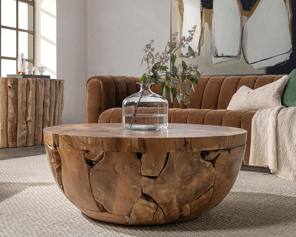 Classic Home  - Garford 40in Teak Wood Coffee Table - Natural - 51005404 veiw 6