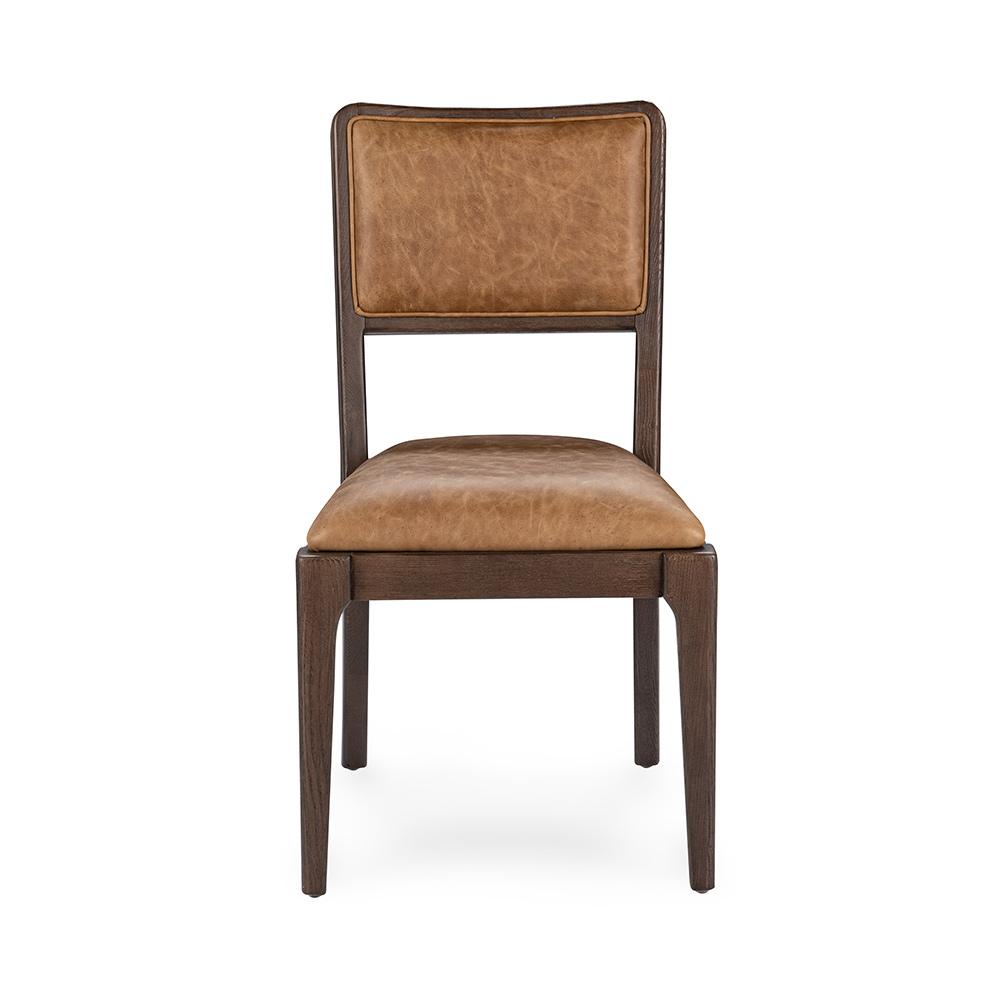 Classic Home  - Gia Leather and Wood Dining Chair - Aztec Brown - 53006307 veiw 2