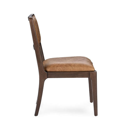 Classic Home  - Gia Leather and Wood Dining Chair - Aztec Brown - 53006307 veiw 3