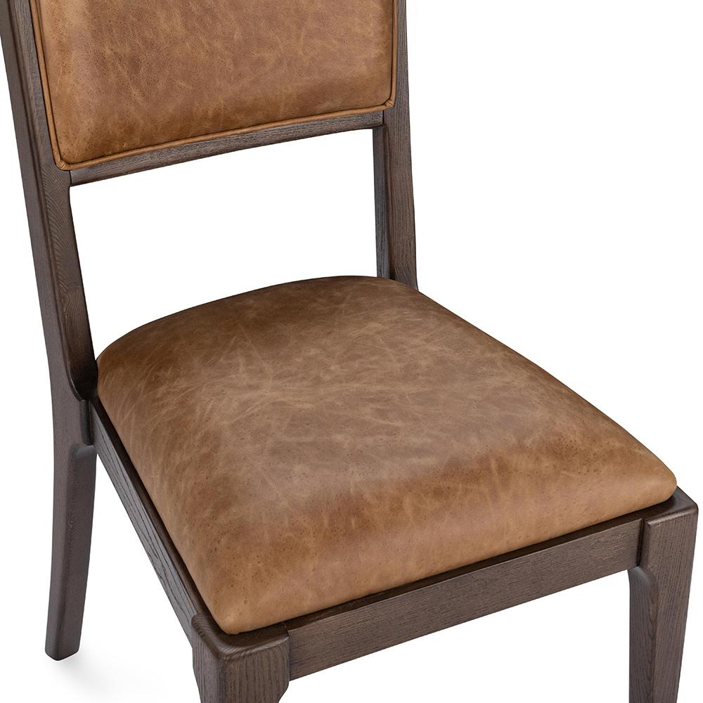 Classic Home  - Gia Leather and Wood Dining Chair - Aztec Brown - 53006307 veiw 5