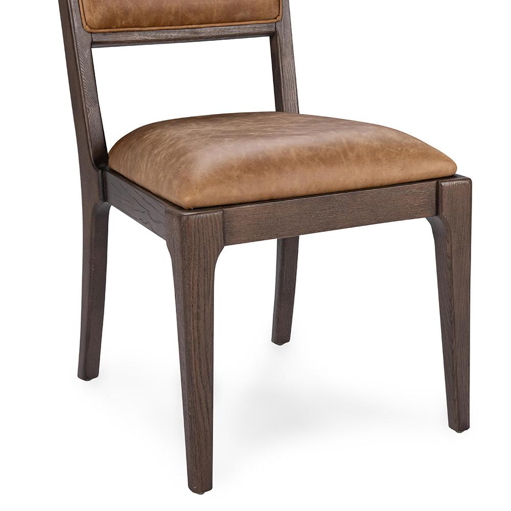 Classic Home  - Gia Leather and Wood Dining Chair - Aztec Brown - 53006307 veiw 6