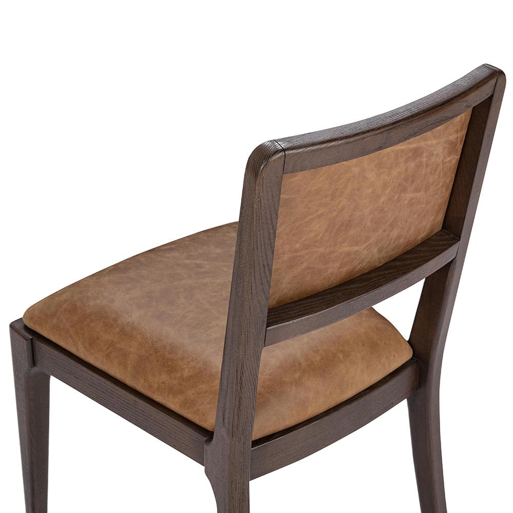 Classic Home  - Gia Leather and Wood Dining Chair - Aztec Brown - 53006307 veiw 7